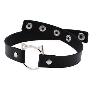 Collier ras du cou gothique officiel <span class=keywords><strong>pour</strong></span> femme, réglable, en cuir PU noir, collier de <span class=keywords><strong>chat</strong></span> sexy en métal, <span class=keywords><strong>harnais</strong></span> punk BDSM <span class=keywords><strong>pour</strong></span> <span class=keywords><strong>adulte</strong></span> et jouets sexuels - Product Image 5