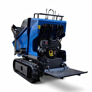 Camion benne sur chenilles en acier rouge 1000W, hydraulique, pour manutention industrielle, structure fermée, thermolaqué, durable - Product Image 5