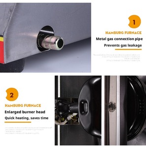 Máquina multifuncional de 9 orificios para hacer hamburguesas de huevo, tipo gas, para puestos de comida, máquina para hacer pasteles de frijol rojo, máquina para hacer hamburguesas de carne y huevo - Product Image 5