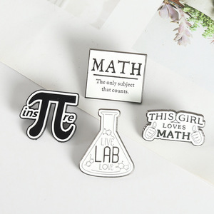 Pin de Esmalte de Matemáticas y Química, Broche de Aleación de la Serie de Matemáticas, Insignia de Pintura con Forma de Vaso de Laboratorio Experimental - Product Image 2
