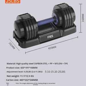 CZFIT 2026 Hot Selling Wholesale <b>Free</b> <b>Weights</b> Body Building Custom Logo 25LB Adjustable Steel Durable Dumbbell Sets - Product Image 3