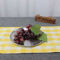 Bandejas de Servicio de Alta Calidad para Restaurante, Acero Inoxidable, Duraderas, Plateadas, Ecológicas, Redondas, Decorativas, para Fiestas