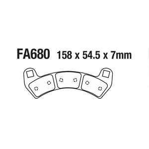 Pastilla de freno sinterizada a base de cobre delantera y trasera Fa680 para POLARIS RZR X <span class=keywords><strong>PPro</strong></span> Rurbo - Product Image 4