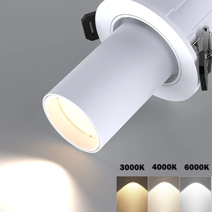 Projecteur encastré orientable et extensible AC220V, cylindre en aluminium, projecteur rétractable, 10W 12W, projecteurs LED encastrés réglables - Product Image 4