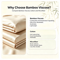Ensemble de housse de couette en bambou biologique écologique 300tc, rafraîchissant et respirant, style américain, ensemble de literie