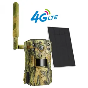 Scherpe Cellulaire Trailcamera Draadloze Outdoor 3G 4G Lte Ranger Ptz Zonne-Energie Spelcamera Met 2K Livestream No Glow Ir