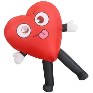 मजेदार प्रदर्शन वाटरप्रूफ इंफ्लेटेबल मस्कट पोशाक प्यारा लाल प्यार दिल पार्टी वैलेंटिन की डे कॉस्प्ले फैनी ड्रेस वयस्क के लिए - Product Image 5