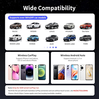 Boîte intelligente Android 13 8 Go + 128 Go 3 en 1, adaptateur sans fil Android Auto, dongle, stéréo portable, CarPlay sans fil