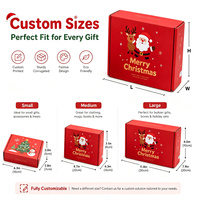 Boîtes d'expédition en carton ondulé personnalisées pour Noël, petites séries, faible MOQ, emballages cadeaux pour l'envoi et l'emballage festifs