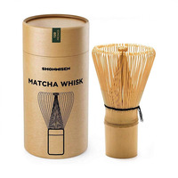 Fouet à matcha en bambou blanc à 120 brins, emballage en tube de papier avec logo personnalisé pour les marques de thé en marque blanche et les détaillants de cadeaux