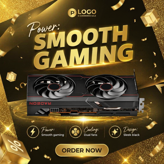RX6600XT 8G GDDR6 Gaming GPU 2048SP Dual Fan 380428 Points Game Video Card