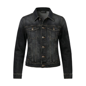 <b>Men's</b> Classic Denim <b>Jacket</b> Solid Color Turn-down Collar Button Closure Casual Style Autumn Wear Regular Fit 100% Cotton Woven - Product Image 2