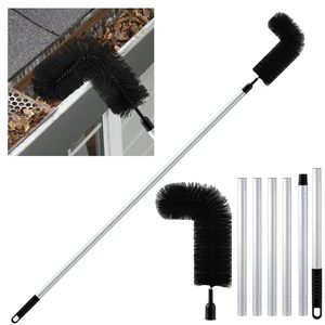 Outil de brosse de nettoyage de gouttière de toit rétractable Brosses de nettoyage de gouttière de conception incurvée - Product Image 4