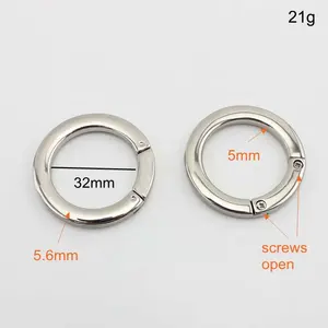 Nolvo World 32mm 1-1/4 "anello a vite in metallo anelli a cerchio a vite staccabili 1.2" o-ring rimovibili 4 colori disponibili
