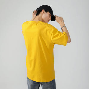 180gsm Drop Shoulder camiseta de peso medio de lujo en blanco 100% algodón ropa de calle Boxy camisetas de gran tamaño para hombre camiseta personalizada - Product Image 4