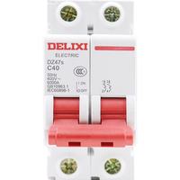 Disjoncteur miniature Delixi DZ47S, capacité de coupure 6kA, montage sur rail, 220V, courbe BCD C, usage domestique, 1P/2P/3P triphasé 4P
