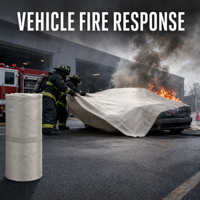 Couverture anti-feu portable en tissu maillé de fibre de verre E-Glass résistant à la chaleur, sans alcali, pour soudure, machine automobile, urgence extérieure