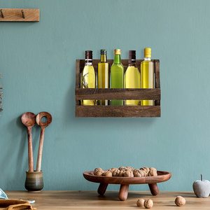 Scaffale portaspezie montabile a parete scaffale Organizer in legno per barattoli di condimento portabottiglie per salsa per cucina - Product Image 6