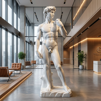 Vente d'usine : Statue figurative en marbre résistant aux intempéries, représentant un homme nu debout, sculpture d'art de jardin