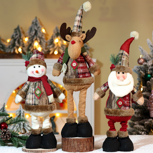 Décorations de Noël faites à la main Père Noël Bonhomme de neige Renne Ornements Bonne année Poupées de Noël pour décorations intérieures - Product Image 2