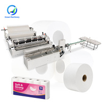Machine de fabrication de rouleaux de papier toilette entièrement automatisée OCEAN Commercial Tissue Paper Converting Pack - Prix