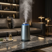 Diffuseur d'arômes métallique pour voiture, promotion exceptionnelle, avec allumage/extinction automatique, chargement USB-C, lumières LED, pulvérisation automatique de parfum, portable pour maison, voiture, hôtel, garantie 1 an