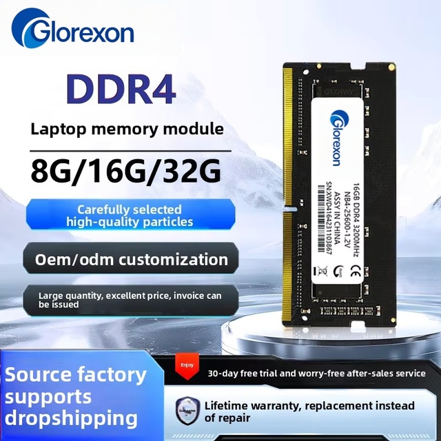 Glorexon DDR4 Laptop Memory Model Number DDR4 8G 16G 32G 3200MHz in Stock