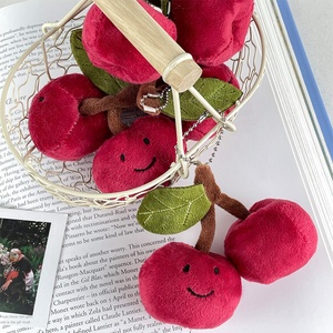 Wholesale Cute Cherry Plush Keychain Fun Cross-Border Simulation Fruit Doll for Couples Backpack Pendant
