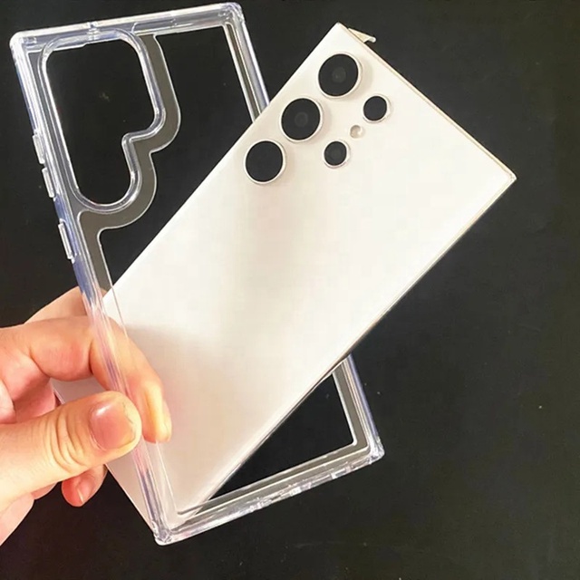 Transparent Soft Silicone Bumper for Samsung Galaxy S24 Ultra S23 Plus S22 Camera Screen Protective Frame Mobile Phone Case