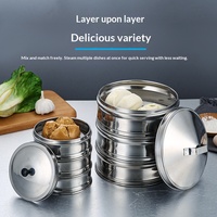 Plateau de cuisson à la vapeur épaissi de qualité alimentaire pour restaurants commerciaux, idéal pour dim sum, snacks Shaxian, raviolis, et riz au porc cuit à la vapeur (sans couvercle de pot)