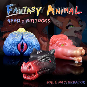 GEEBA Dragon Mouth Male Masturbators Pocket Pussy Onehole Fantasy Silicone Men Penis Stroker Animal Masturbator Cup Toy - Product Image 1