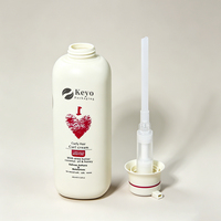 Bouteille vide en plastique PE 300ml 500ml avec pompe pour lotion, shampoing, après-shampoing, crème pour les mains, gel douche – Contenant pour shampoing et après-shampoing