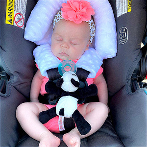 Ensemble de sécurité pour bébé en polaire à bulles ultra-douce Accessoire transfrontalier 9 couleurs avec oreiller et protecteur de ceinture de sécurité - Product Image 3