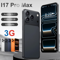 Nouveauté - Téléphones mobiles à bas prix, double SIM, version mondiale, Android I17 Pro Max, smartphone, téléphones portables, écran HD de 6,56 pouces