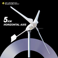 Système d'énergie renouvelable facile à installer, 800W 1kw 2kw 3kw 5kw, éolienne horizontale 48v pour toit, à vendre