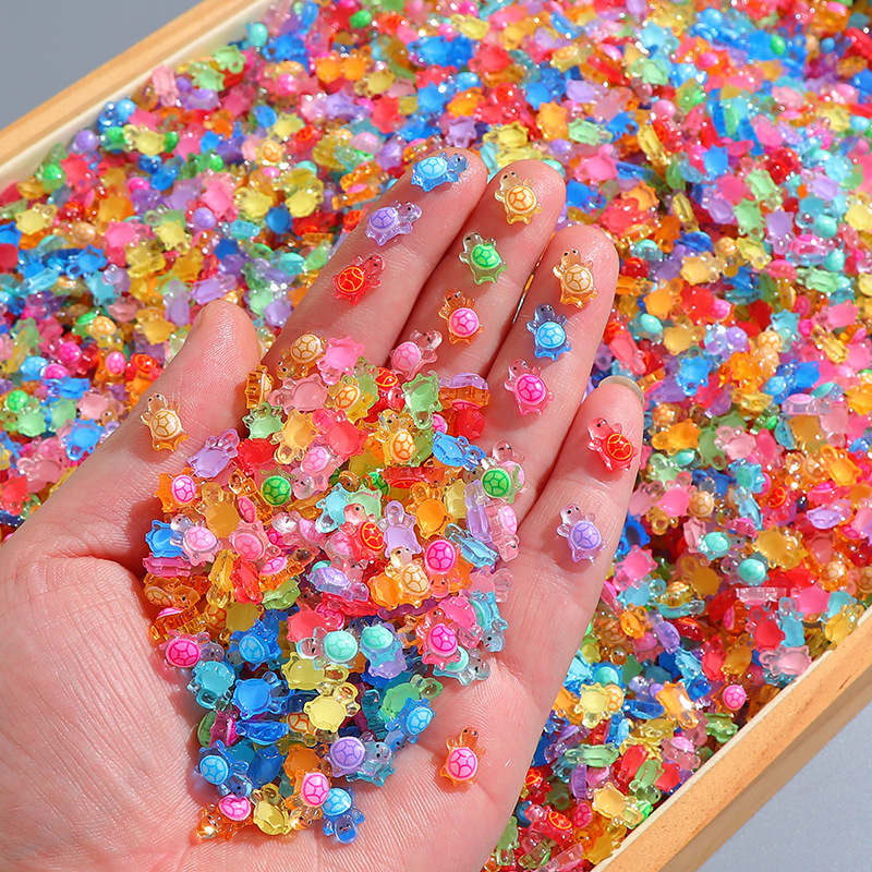 CAPUFIB 200PCS Mini Resin Turtles - Tiny Turtle Decor For Fairy Gardens, Dollhouses & Crafts