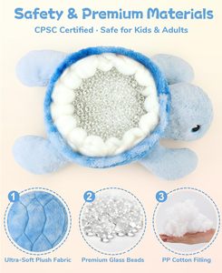 Gnomantic Tortoise - Peluche de Tortuga con Peso, Almohada de Peluche para Niños |   22 pulgadas 4.5 libras Edades de 0 a 24 meses - Product Image 6