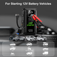 Jump Starter Multi-Fungsi dengan Pompa Kompresor Udara Terintegrasi, Penguat Baterai Mobil Darurat, Power Bank Isi Ulang untuk SUV