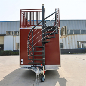Remorque alimentaire mobile à deux étages avec terrasse supérieure et <span class=keywords><strong>escalier</strong></span> en colimaçon, remorque de restauration commerciale <span class=keywords><strong>pour</strong></span> entreprise de café - Product Image 4