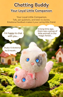 Peluche chat intelligente interactive AI, jouet en peluche réactif à la voix, compagnon émotionnel, tissu doux, capteur tactile, chaton mignon