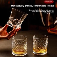 Ensemble de verres à whisky créatifs et portables, verres à spiritueux en cristal transparent, style moderne minimaliste, verres à liqueur de bar, verres à bière