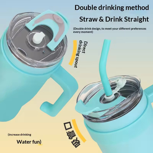 Vaso Térmico de Acero Inoxidable 304 de 40oz con Degradado, Gran Capacidad, con Pajita, para Mantener Bebidas Frías - Product Image 5