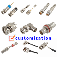Conector Coaxial RF de Compresión Macho BNC para Audio CCTV, DC-2GHz, 500 Ciclos de Acoplamiento, Cable Coaxial RG6 de 75 Ohmios para Antena