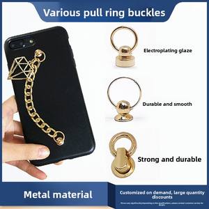 Boucle <span class=keywords><strong>de</strong></span> suspension multi-anneaux électroplaquée quatre couleurs pour coque <span class=keywords><strong>de</strong></span> téléphone et sac, avec fermoir <span class=keywords><strong>de</strong></span> bijoux DIY en forme <span class=keywords><strong>de</strong></span> tête <span class=keywords><strong>de</strong></span> <span class=keywords><strong>moine</strong></span> - Product Image 5