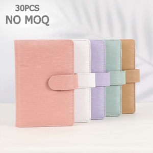 Yihe mới 19 Màu Saffiano Epi da Bạc Nhẫn <span class=keywords><strong>A6</strong></span> tổ chức ngân sách kế hoạch chất kết dính với tiền mặt Phong Bì có sẵn - Product Image 1