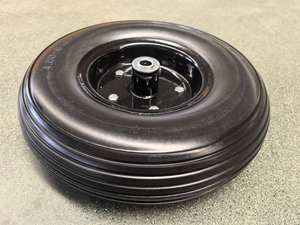 Roue en PU solide et durable, résistante à l'usure, pour chariot à faible vitesse, brouette, chariot à main robuste, roues plates sans chambre à air - Product Image 5