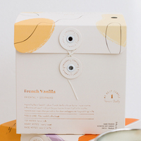 Boîte vide pour bougie avec logo personnalisé, conception gratuite, œillets et cordon, design de luxe, 8 oz, en carton gaufré, pelliculage mat, recyclé