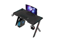 Table de jeu Esports, avec éclairage LED, pour ordinateur portable, bureau de jeu, meilleure vente