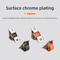 Roulette silencieuse mini linéaire de 0,5 pouce en caoutchouc TPR, roue directionnelle pour porte coulissante, poulie pour armoire à chaussures, roulement pour tiroir, roue pour meuble