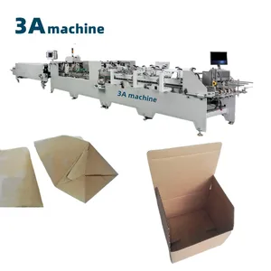 1300@JGKW cardboard/Corrugated box Dual-use lock bottom automatic folding carton box gluing machine trade paper gluing machine